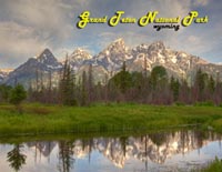 Tetons reflections Postcard