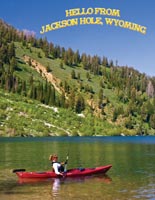Kayak in the Tetons Postcard